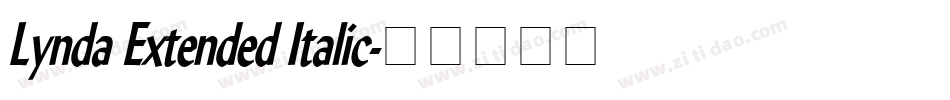 Lynda Extended Italic字体转换